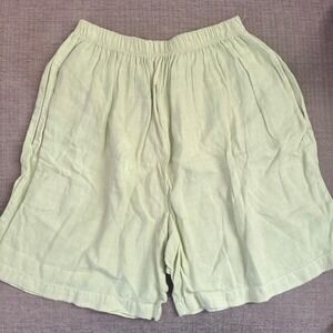 VTG Russ Berens Malibu USA 100% Linen Hand Colored Pre-Shrunk Shorts M Retro